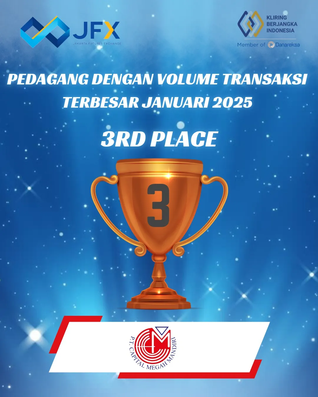Peringkat 3 Volume Transaksi Terbesar – Januari 2025