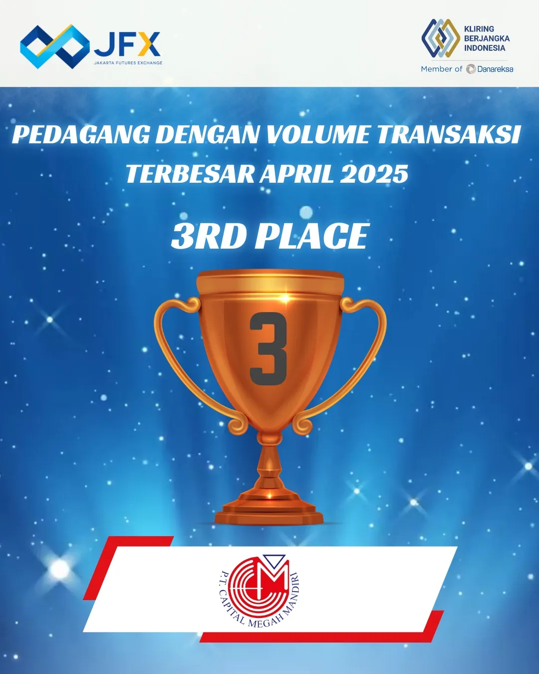 Peringkat 3 Volume Transaksi Terbesar – April 2025